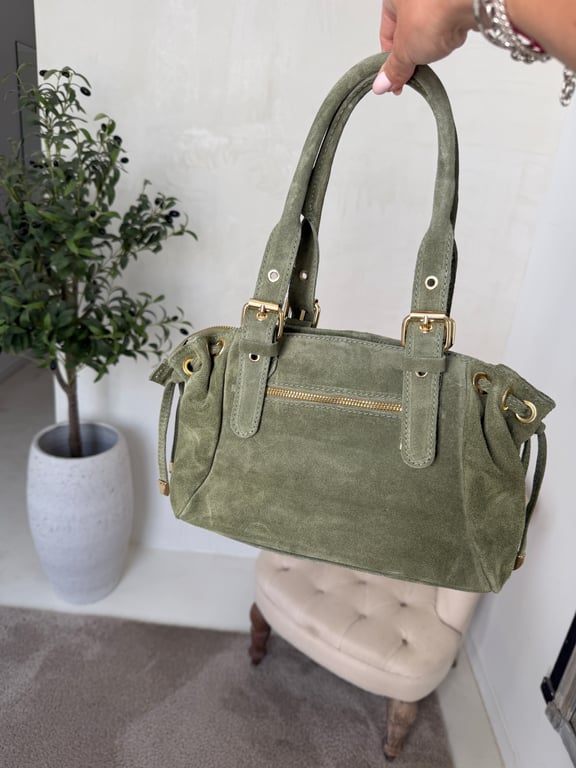Sac en daim vert sauge - Inspiration darel