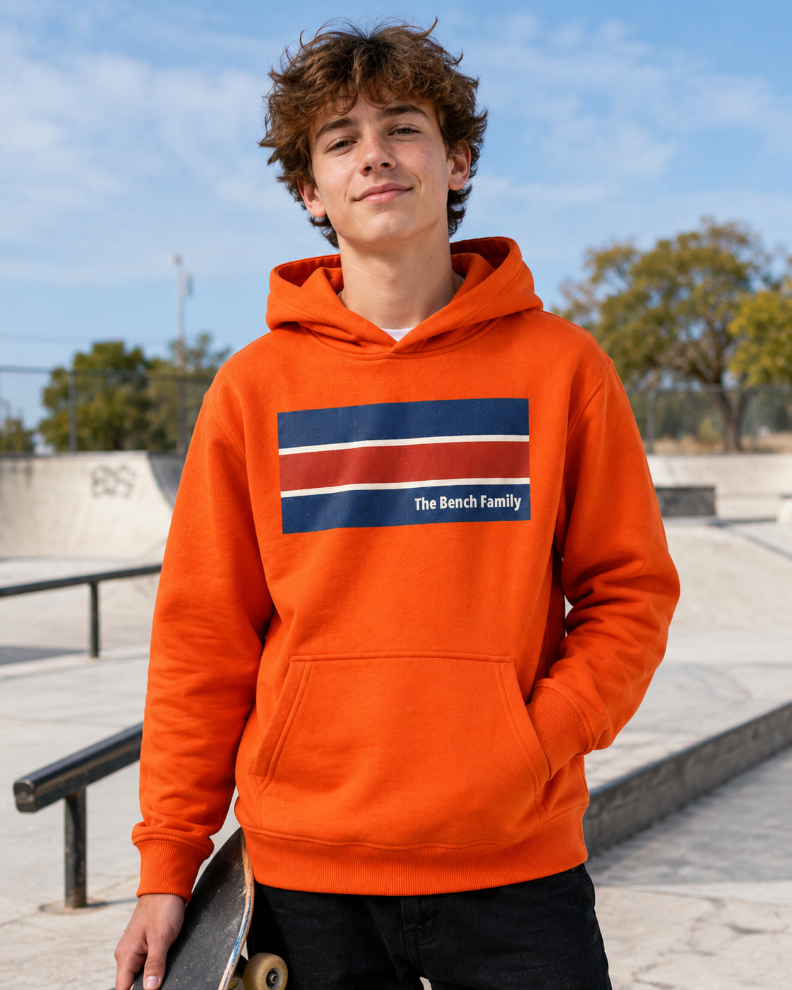 Le Hoodie Bandes - Enfant — vue 2
