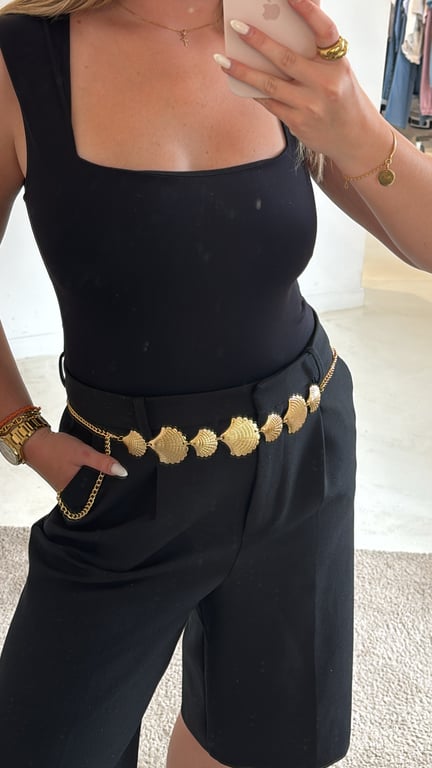 Ceinture dorée coquillages