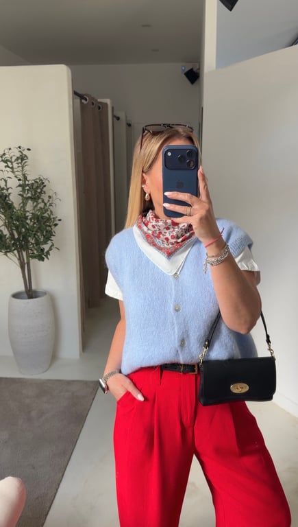 Gilet sans manches bleu ciel — vue alternative