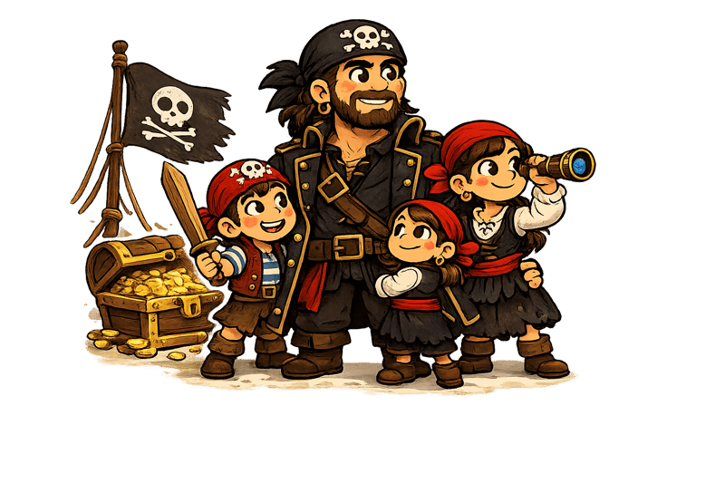 Affiche de la Fête des Peres au restaurant Pirates Paradise Lille