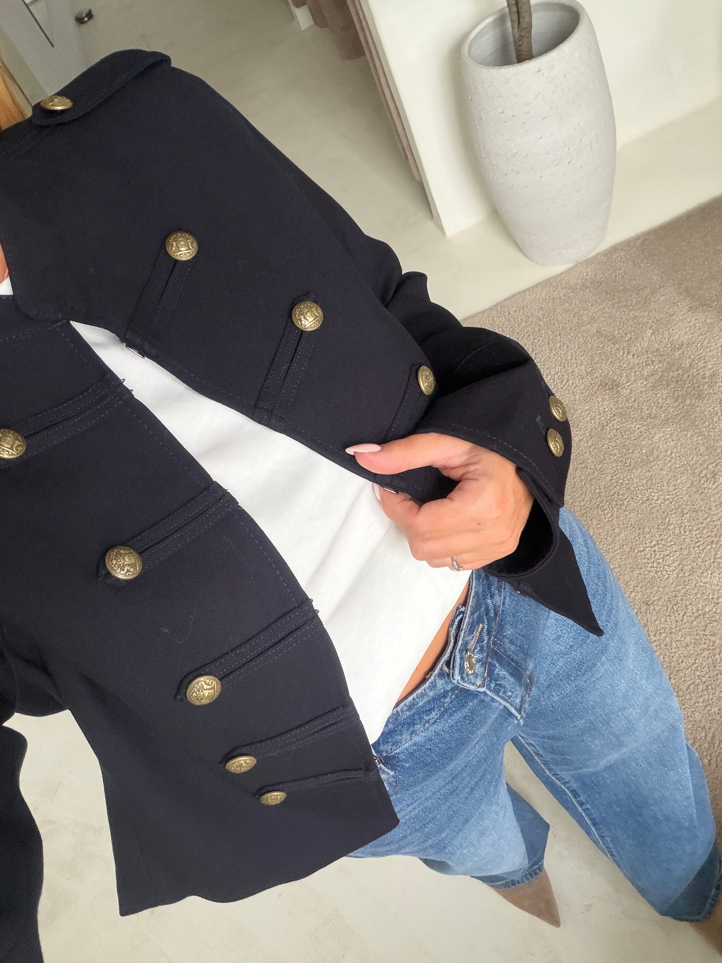 Veste napoléon bleu marine — vue 2