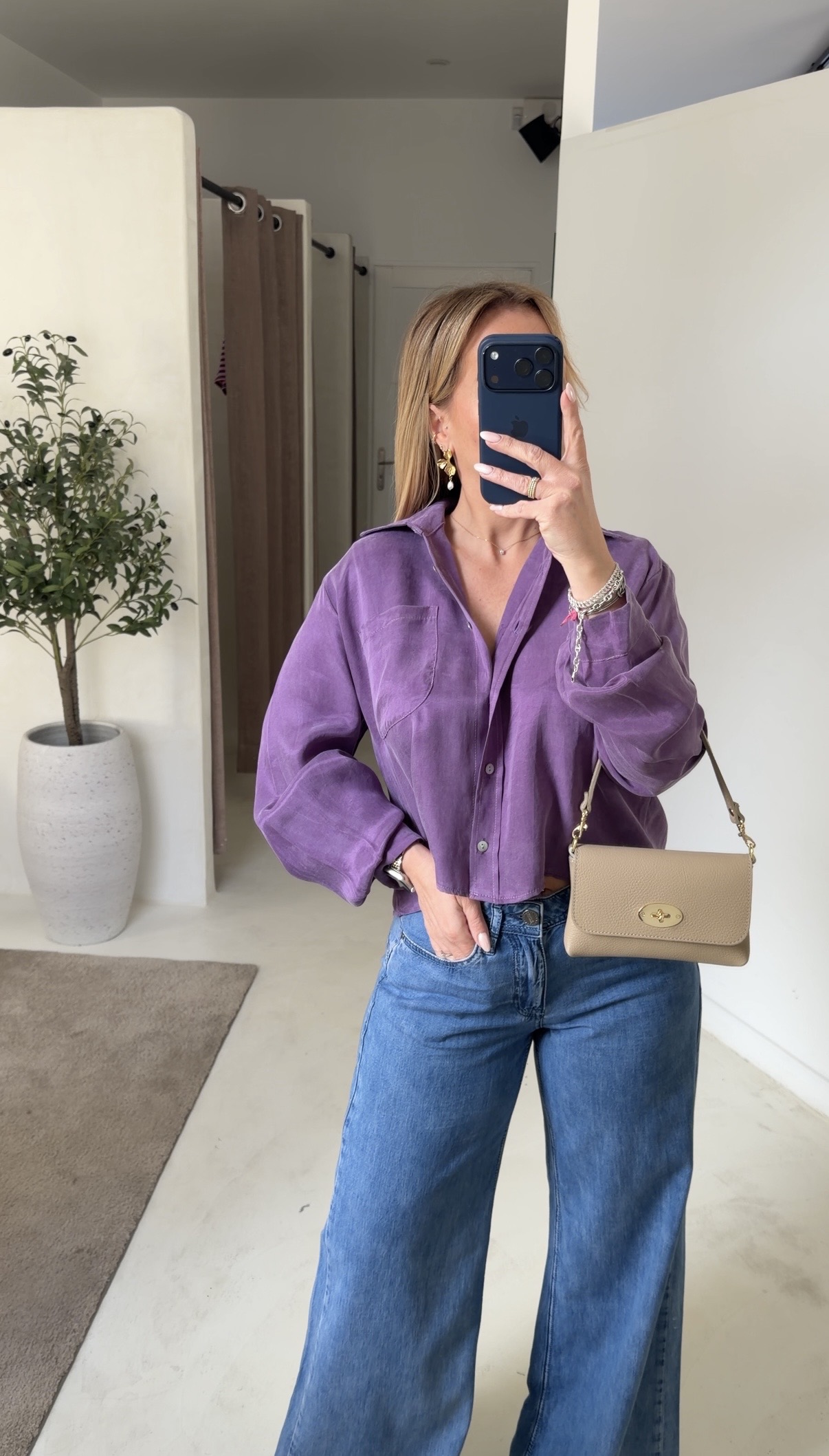 Chemise fluide violette — vue 2