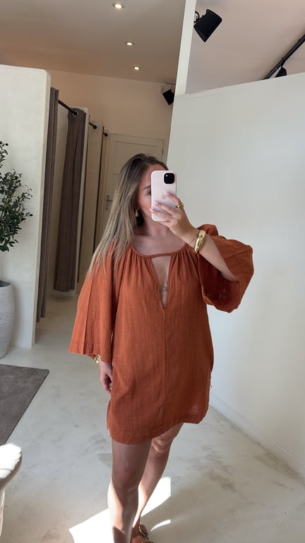 Tunique style lin terracotta — vue alternative