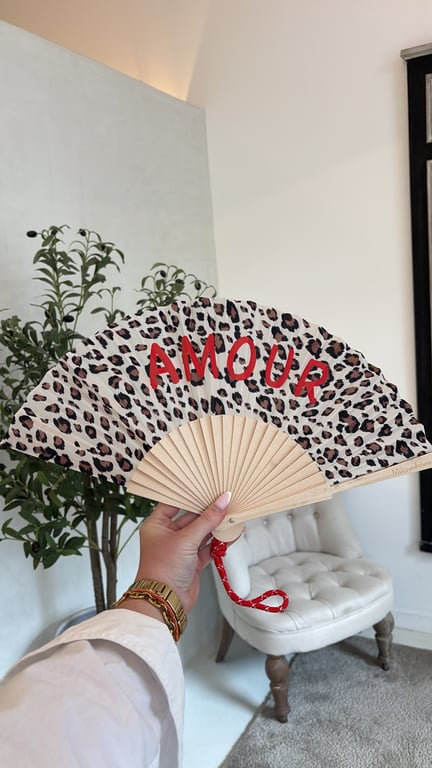 Éventail amour léopard - Petits accessoires | Sodress