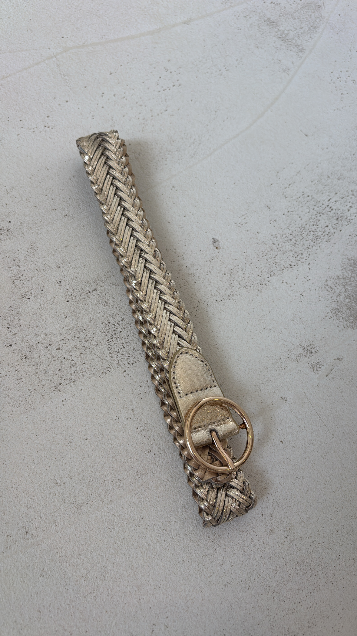 Ceinture fine tressée dorée — vue 2