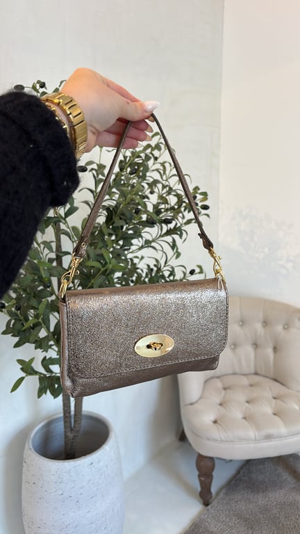 Sac à main bronze avec fermoir doré — vue alternative