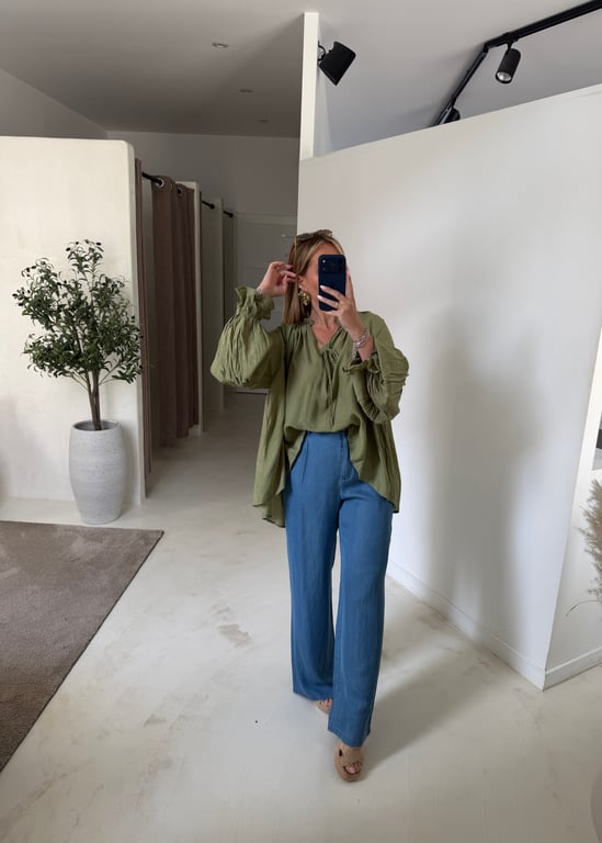 Blouse vert sauge