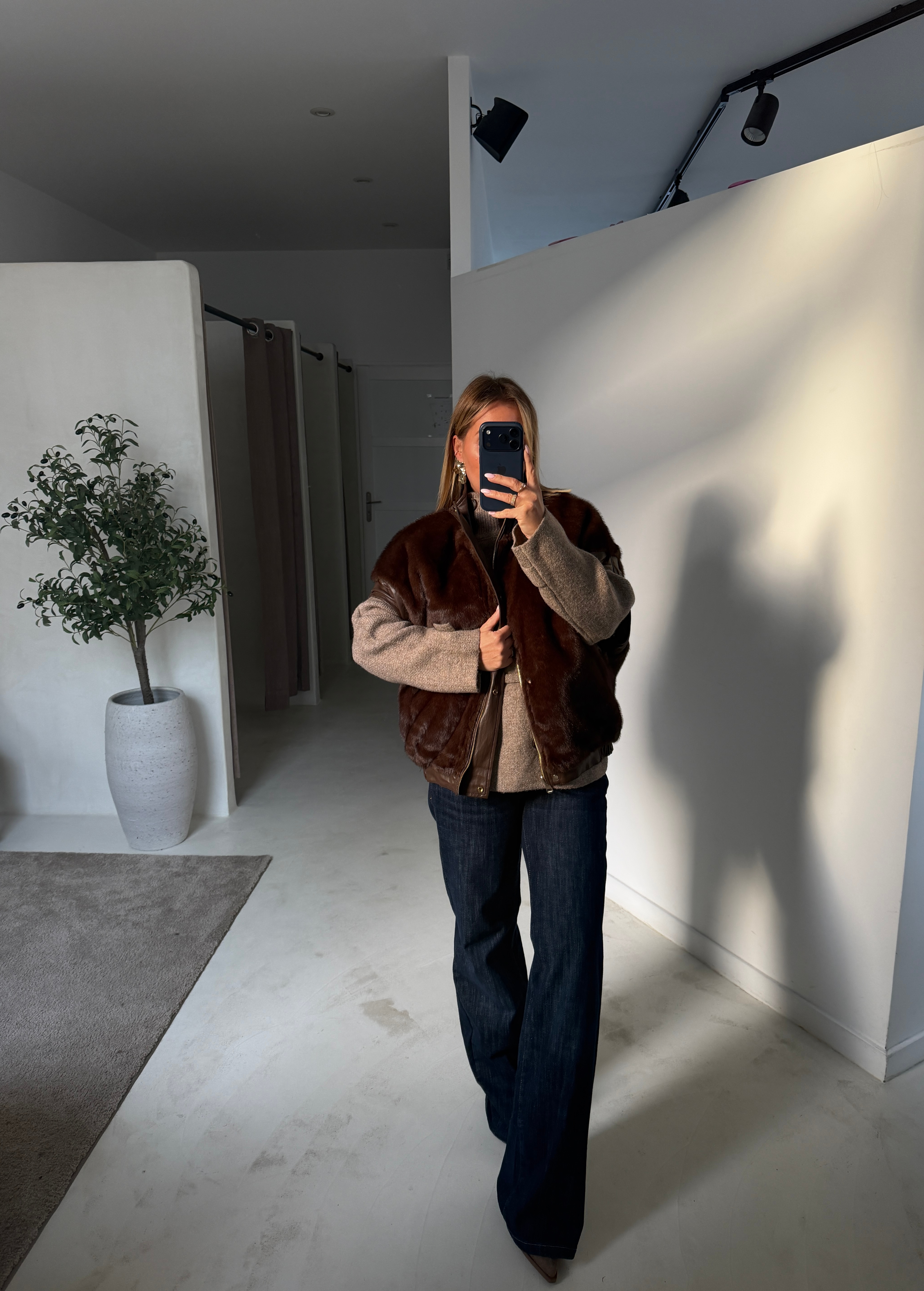 Veste réversible sans manches marron — vue 2