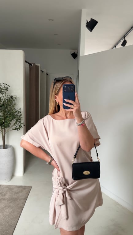 Robe style porte-feuille beige