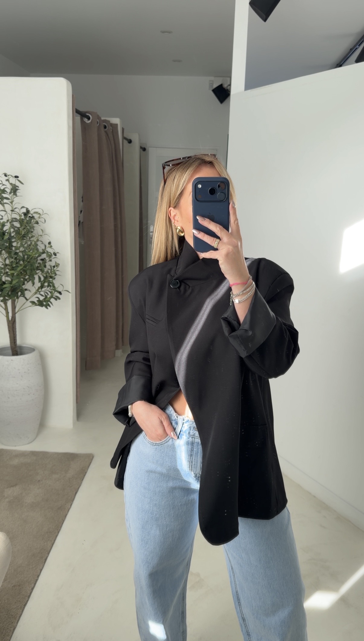 Blazer noir asymétrique — vue 2