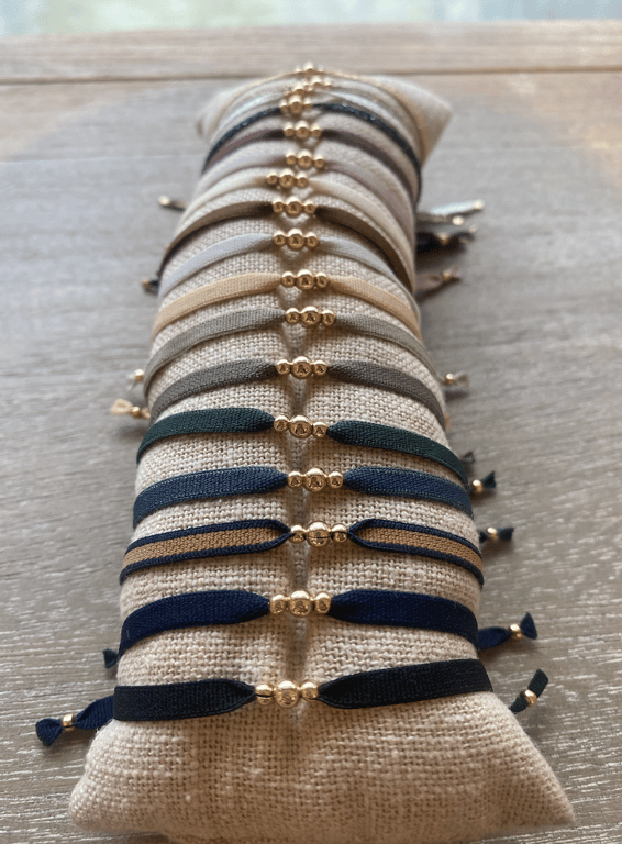 Bracelets élastiques perles dorées — vue alternative