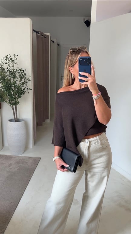 Top cape marron — vue alternative