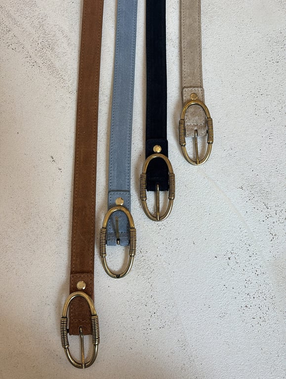 Ceinture en daim boucle bronze - Accessoires | Sodress