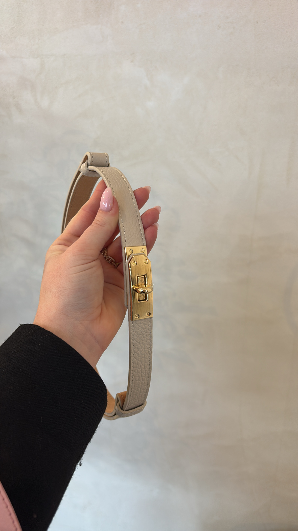 Ceintures en cuir grainé avec fermoir doré — vue 5