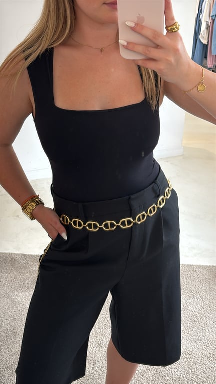 Ceinture graine de café dorée