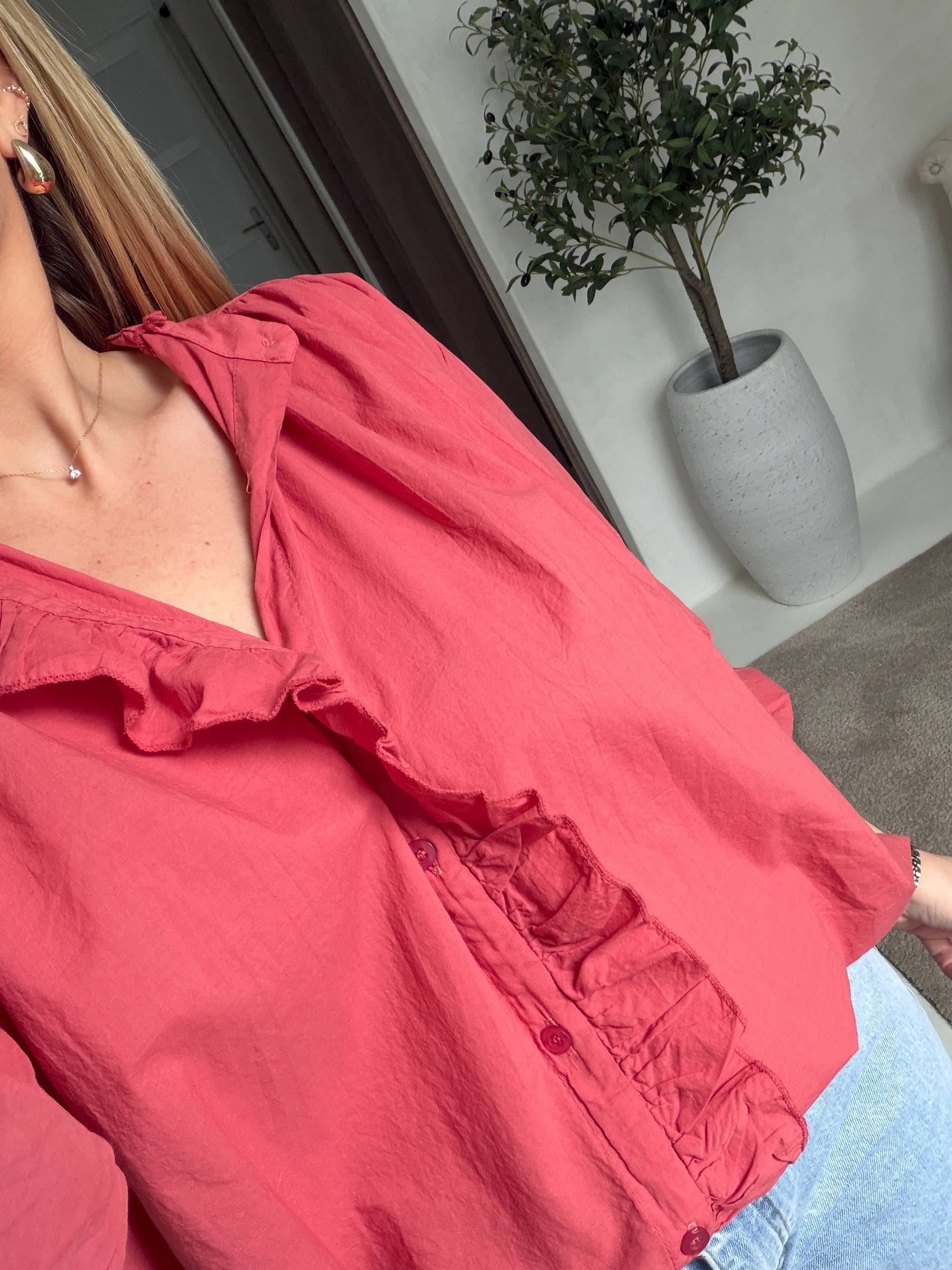 Blouse terracotta — vue 2