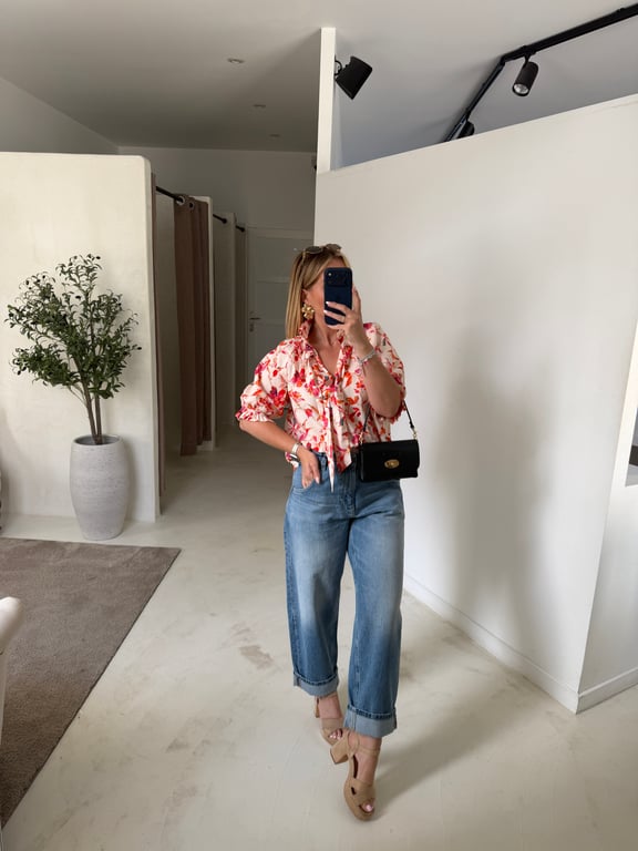 Blouse à motifs colorés