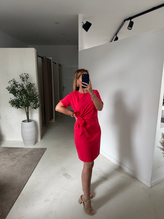Robe courte avec noeud sur le côté farmboise