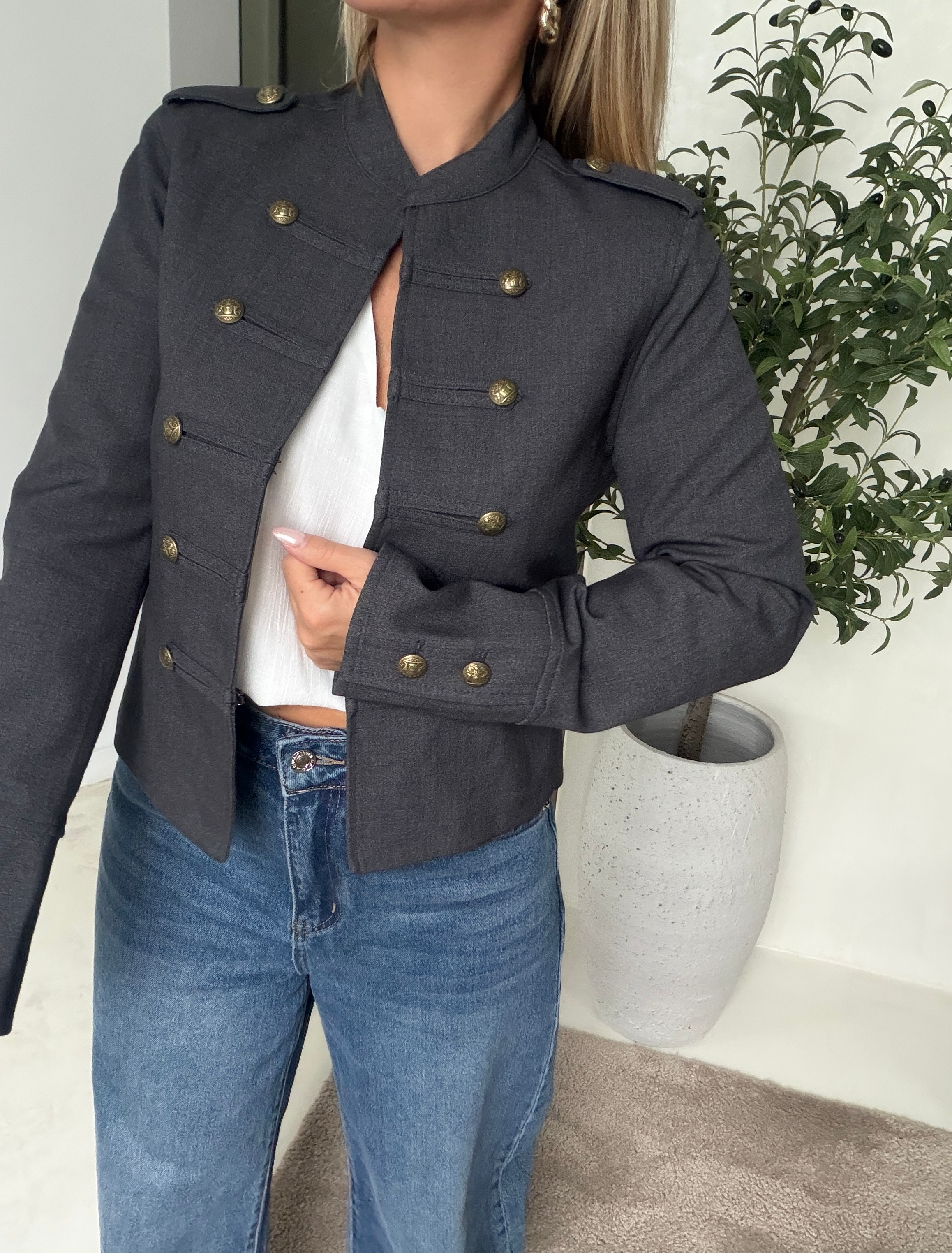Veste napoléon gris — vue 2