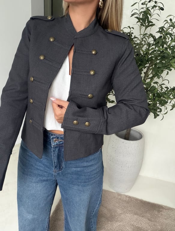 Veste napoléon gris — vue alternative