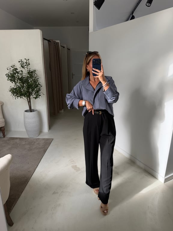 Blouse au toucher doux gris