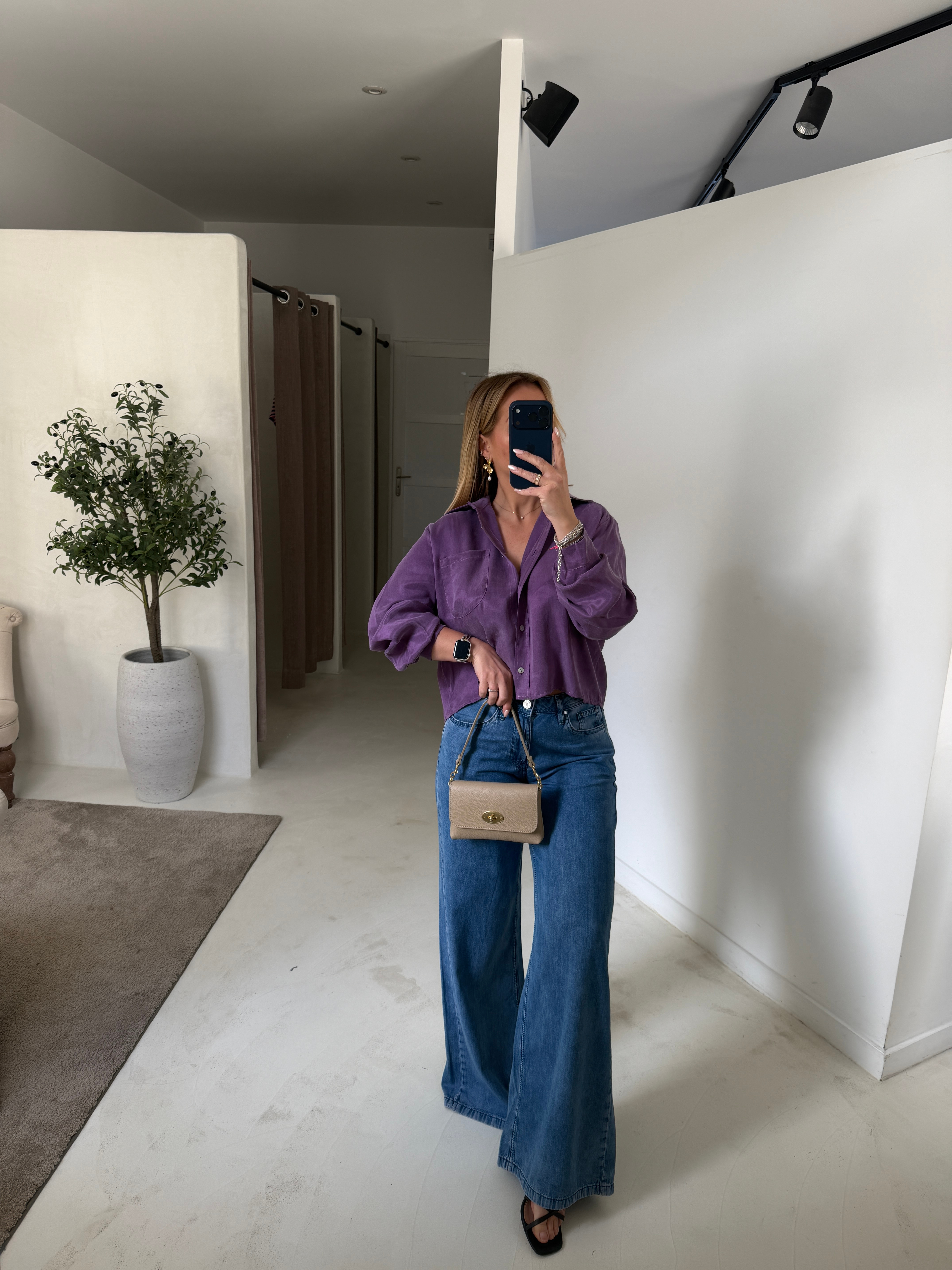Chemise fluide violette — vue 2