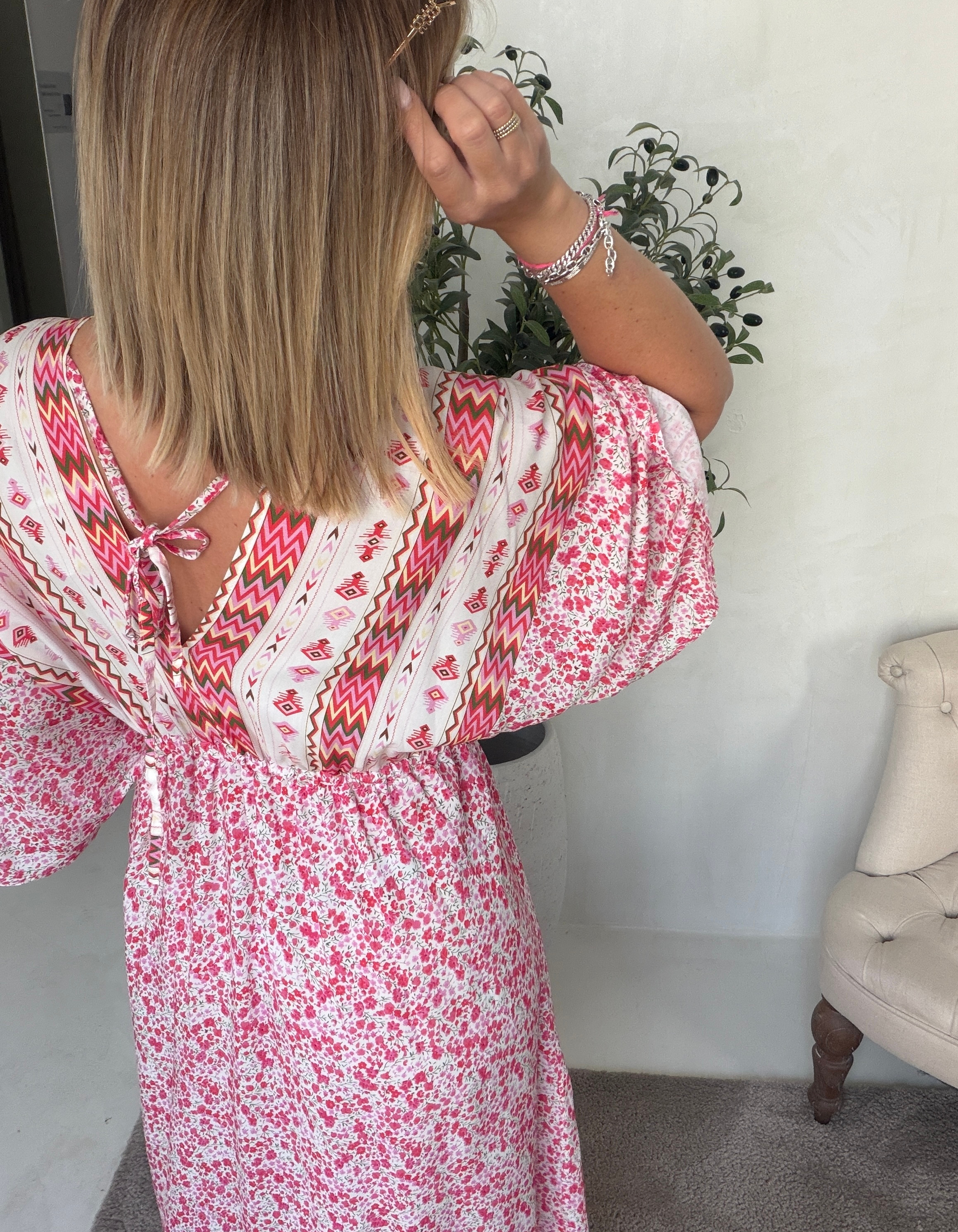 Robe longue fleurie bohème — vue 3