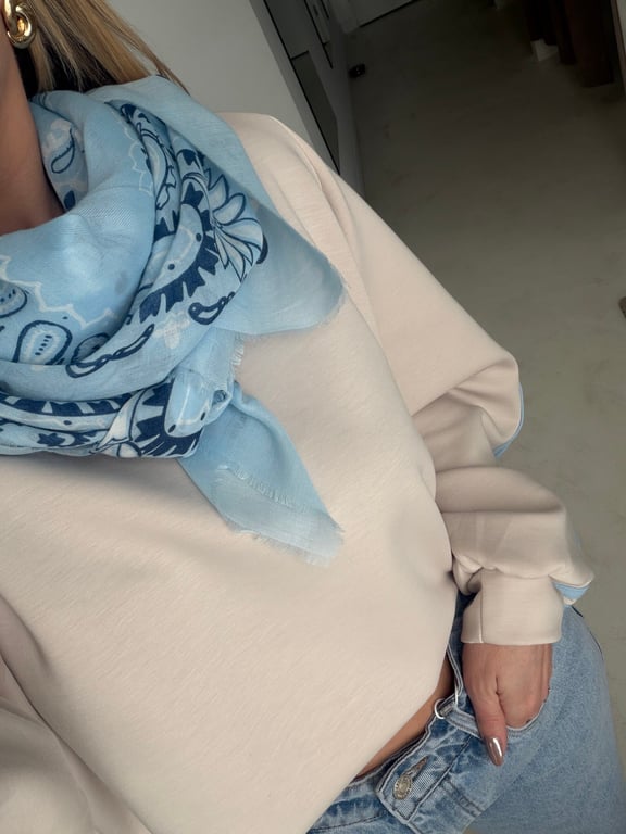 Foulard bandana bleu ciel - Accessoires | Sodress
