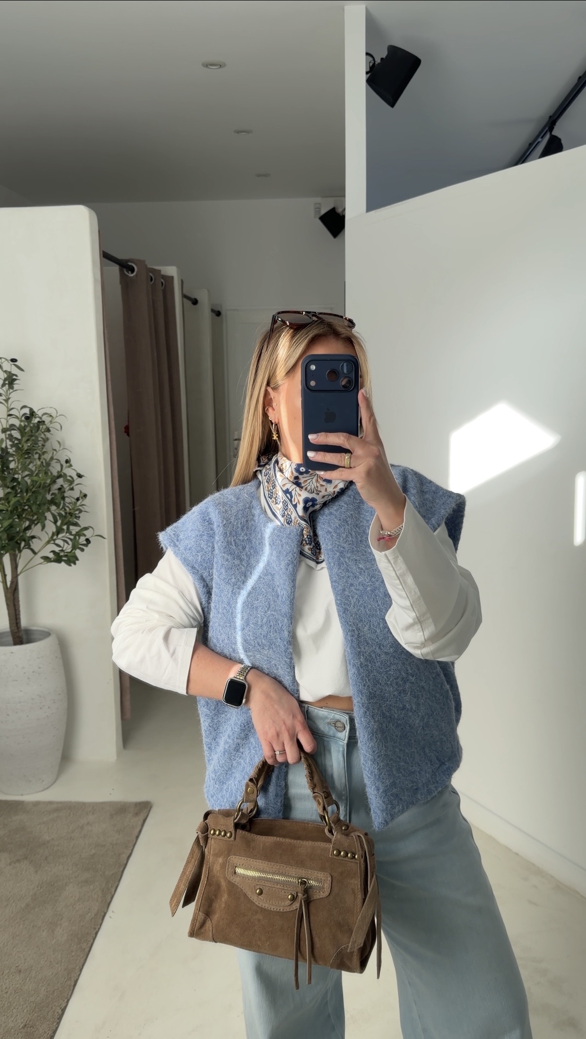 Gilet sans manches bleu — vue 2