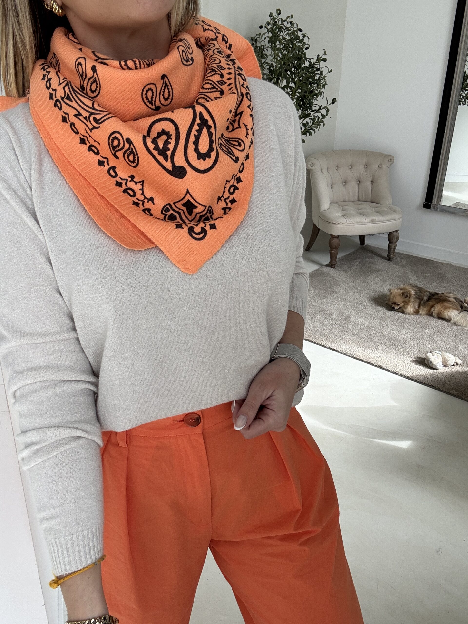 Pantalon large orange — vue 2