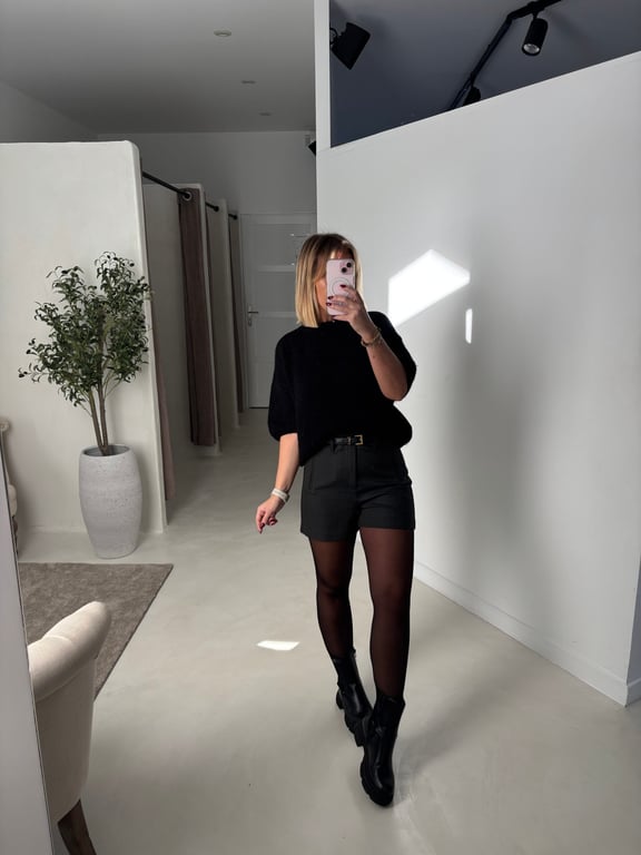 Short vert vichy