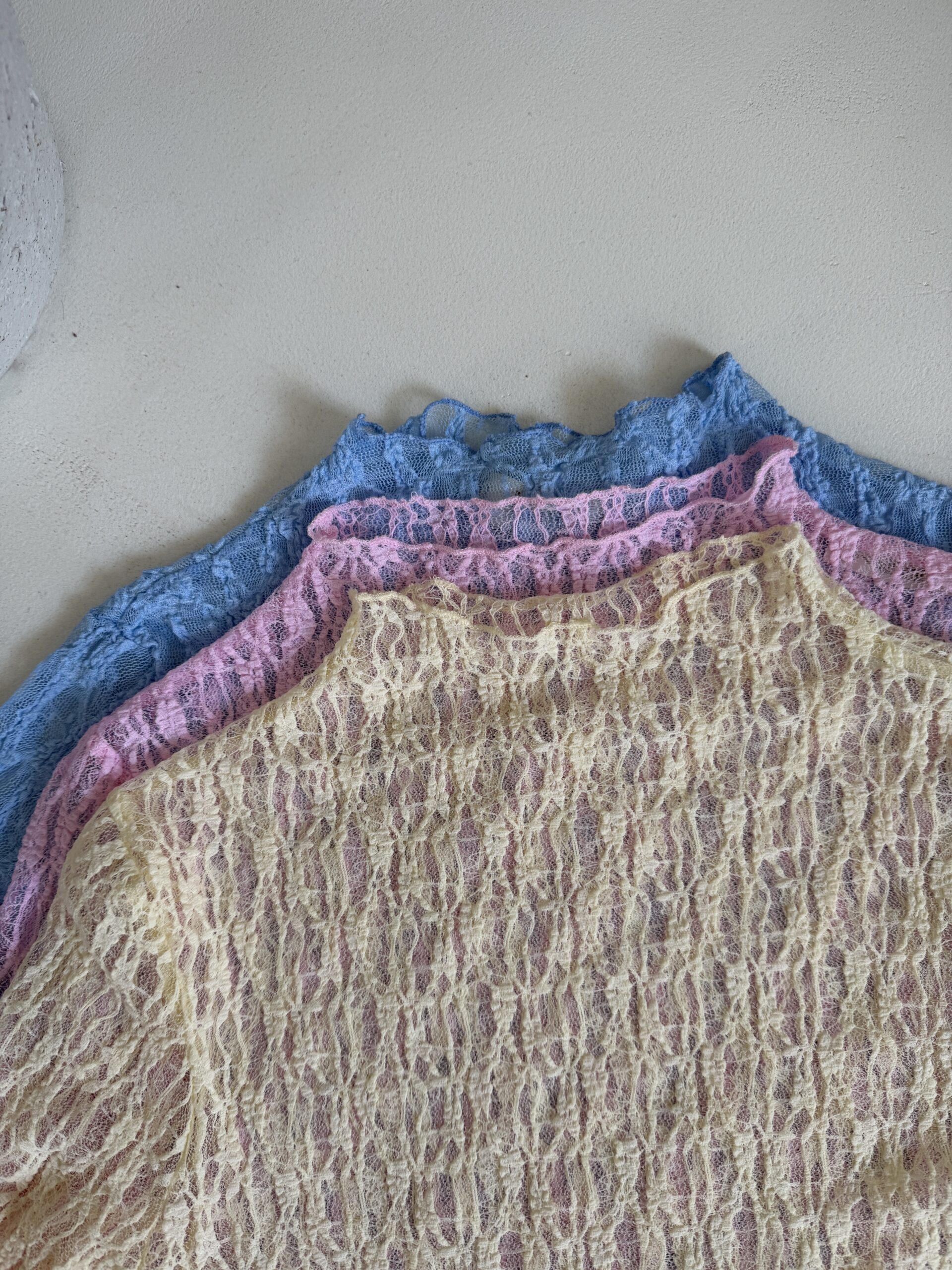 Top manches longues en dentelle bleu — vue 2