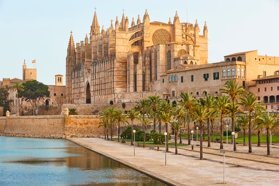 Palma de Mallorca cathedral. Balearic islands. Spanish cultural