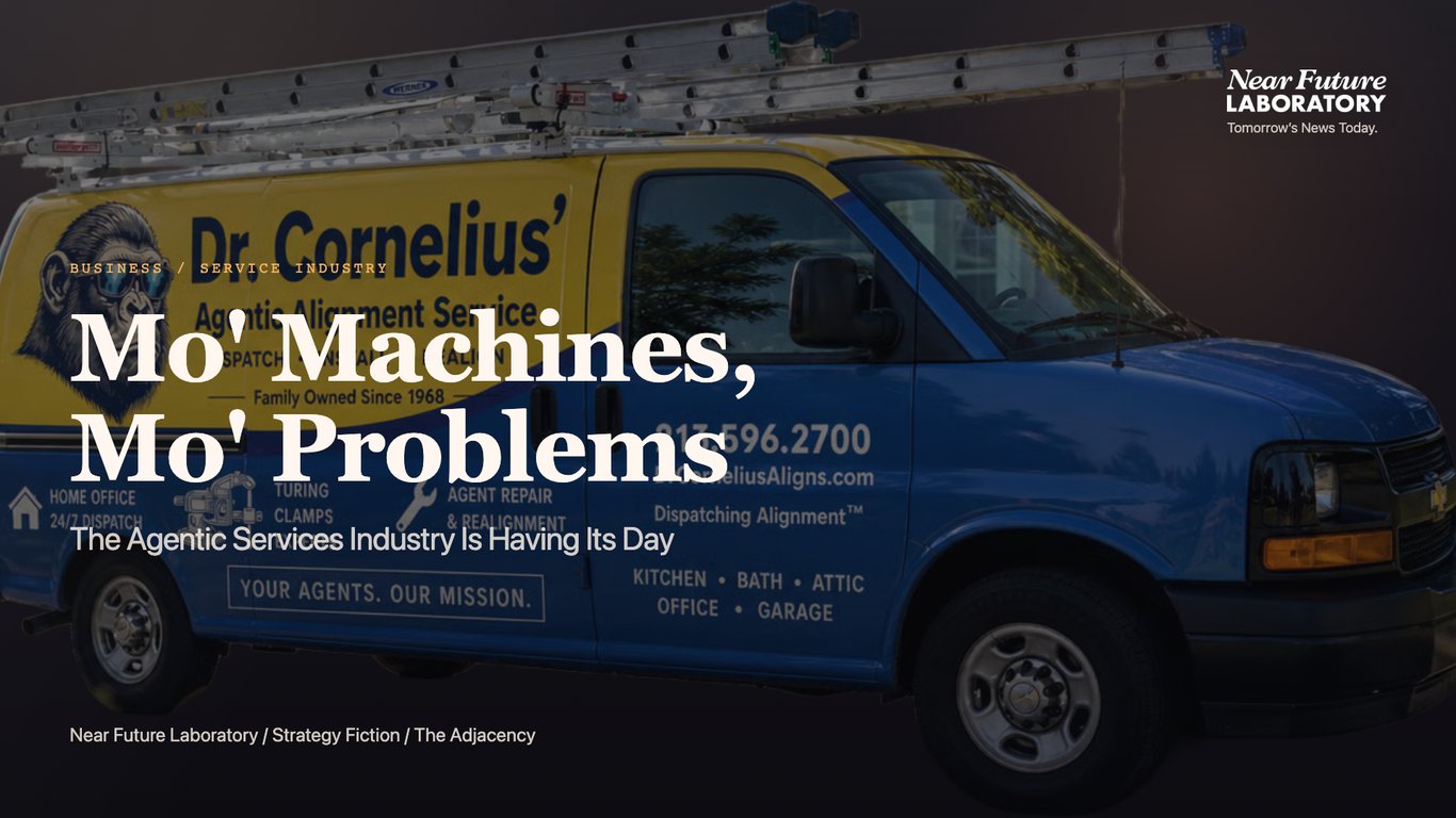 A Dr. Cornelius Agentic Alignment Service van parked on a residential service route.