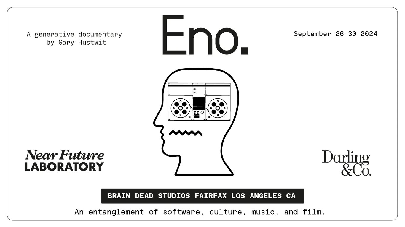 Poster for Brain Dead x Near Future Laboratory x Gary Hustwit Collaboration