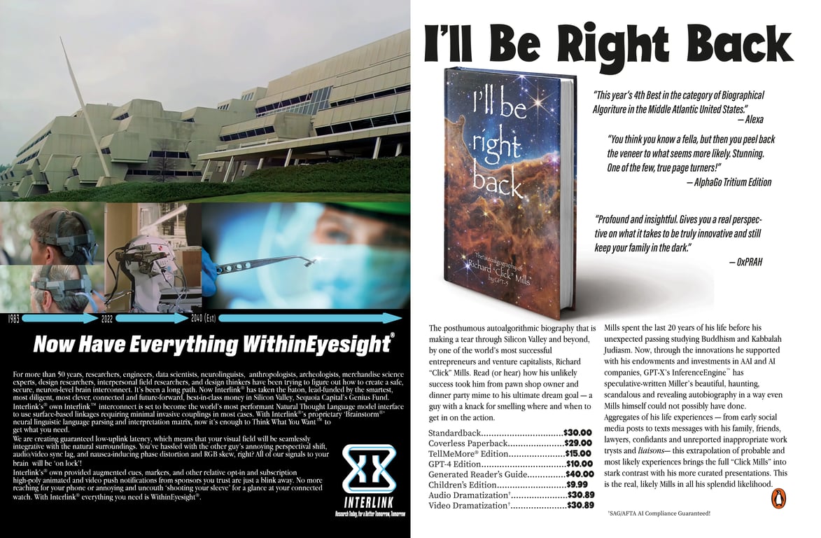 Spread from the Near Future Laboratory's magazine from a possible autonomous vehicle future