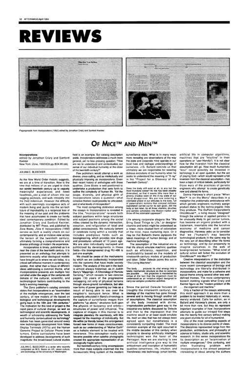 A page from the review text in the magazine