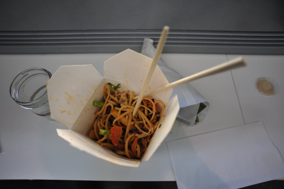 Photograph from Design Engaged 2008 in Montréal; tagged noodles.