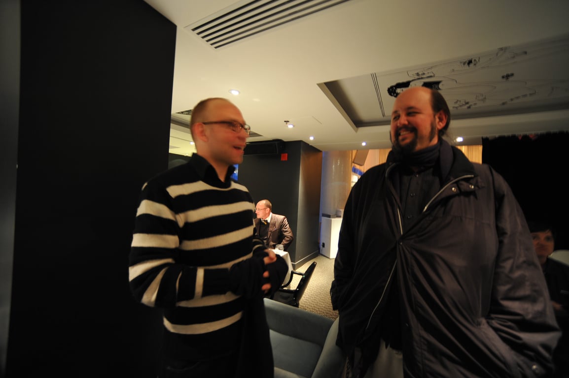 Photograph from Design Engaged 2008 in Montréal; tagged boris anthony, eric rodenbeck, ben cerveny.