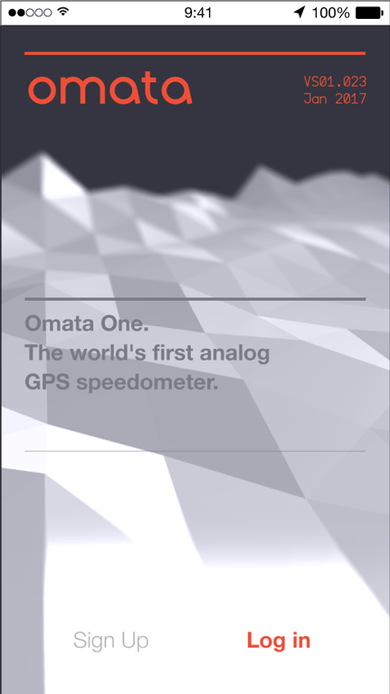 Interface exploration 18 — Welcome screen with faceted terrain.