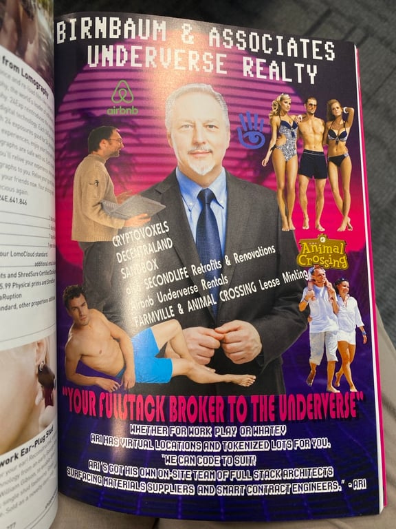 Birnbaum and Associates Underverse Realty in TBD Catalog 10th Anniversary Edition