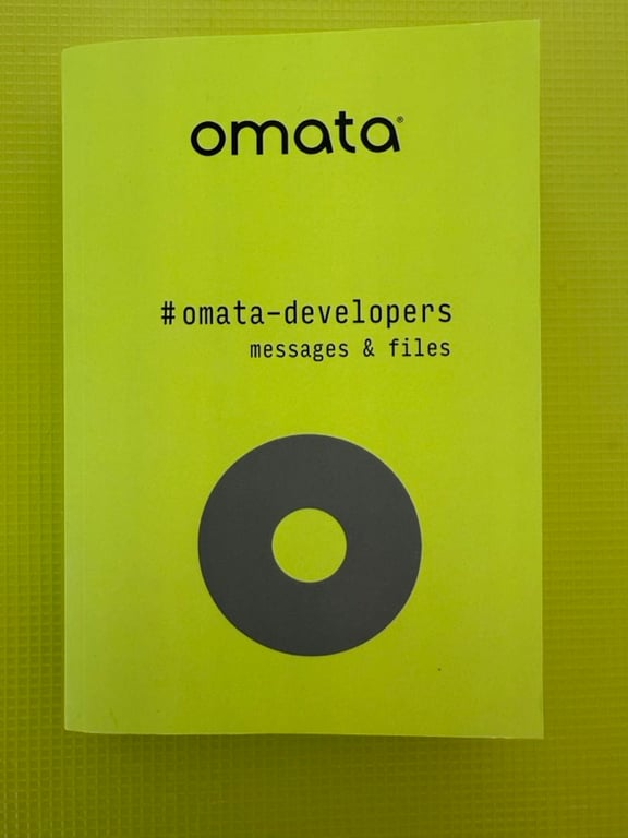A photo of a process book from OMATA