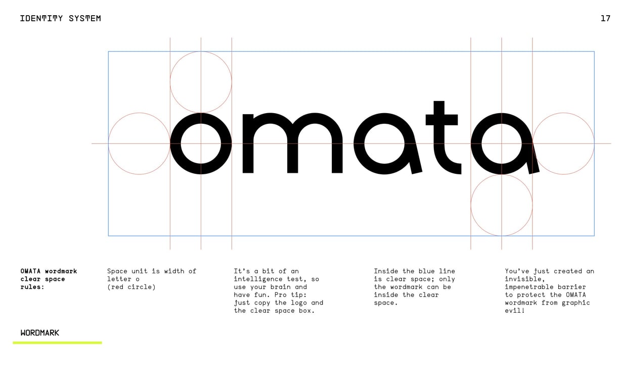 OMATA Brand Books: v1.0, page 17