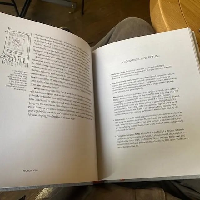 A photo from or of the book The Manual of Design Fiction (Hardcover) by Julian Bleecker