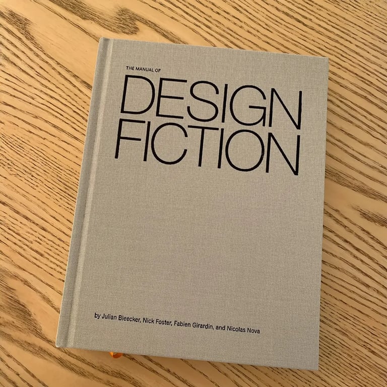 A photo from or of the book The Manual of Design Fiction (Hardcover) by Julian Bleecker