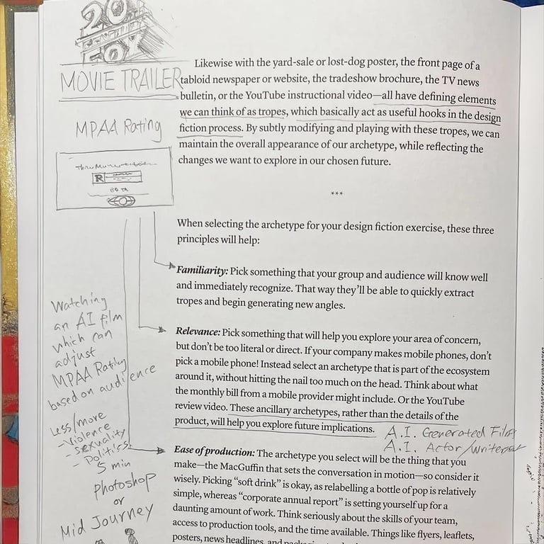 A photo from or of the book The Manual of Design Fiction (Hardcover) by Julian Bleecker