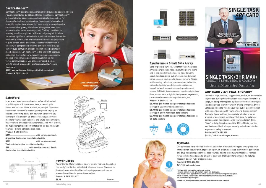 TBD Catalog product catalog from the future