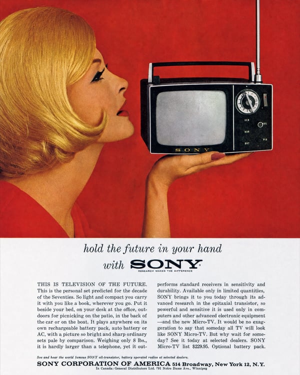 Sony television advertisement vintage