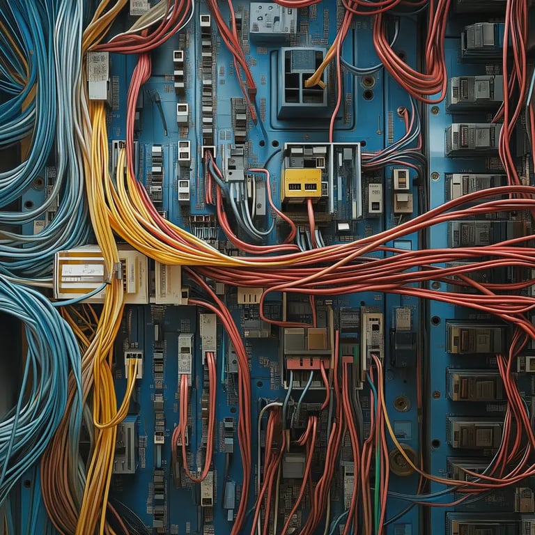 A Rogowski Coil over a tangle of RJ45 cables